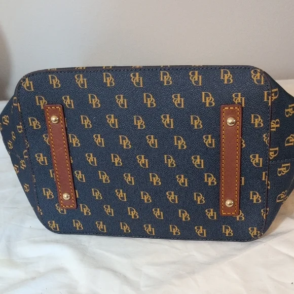 Dooney & Bourke Black and Brown Monogram Shoulder Bag - Picture 5 of 5